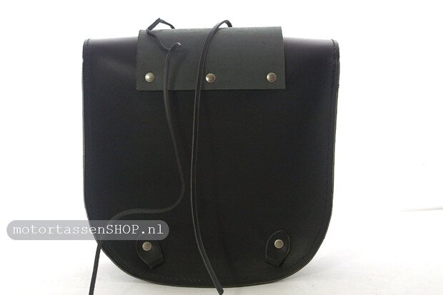 Motortas-set, zwart leder, 2x9 L, A100s