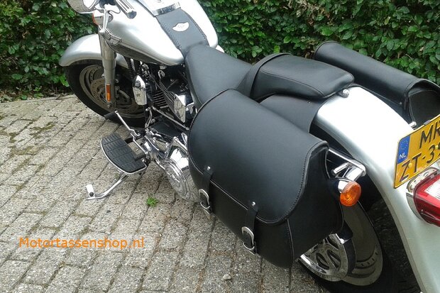 Harley Davidson Softail Bigbag, zwartleder, 40L, J5901s