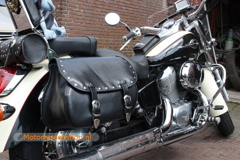 Honda Shadow Classic motortas, zwart nerfleder, 2x27L, G5501n