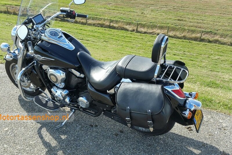 Kawasaki Vulcan 1600, Classic motortas, zwart nerfleder, 2x27L, G5501zn