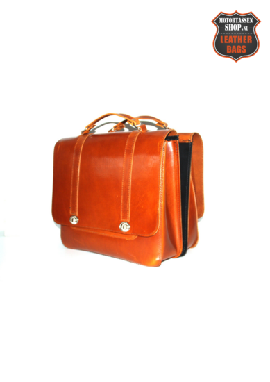 Posttas small, cognac nerfleder, 1x18L