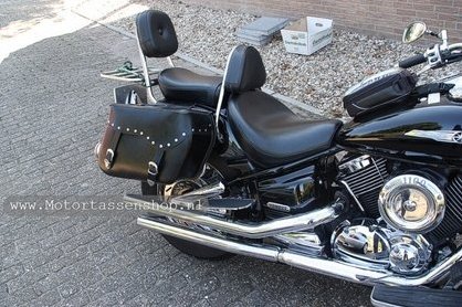 Yamaha Virago met motortas, zwart, 2x17L, D1050s