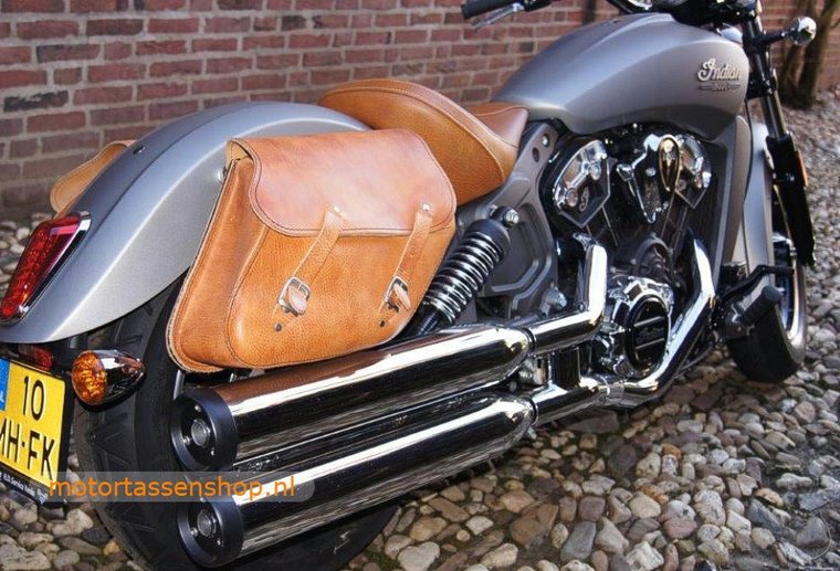 Indian motortas, cognac nerfleder 2x13,5 L C4080c
