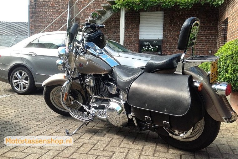 Harley Davidson Softail Bigbag, zwart nerfleder, 40 L, J5901n