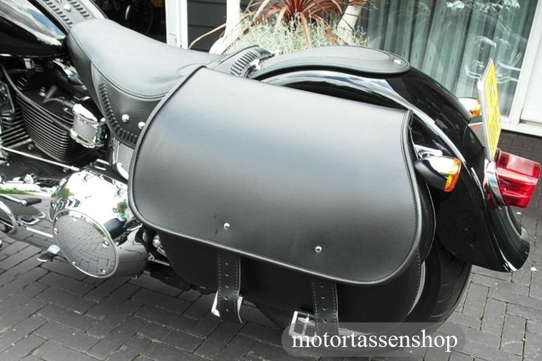 Harley Davidson Softail Bigbag, zwartleder, 40L, J5901s