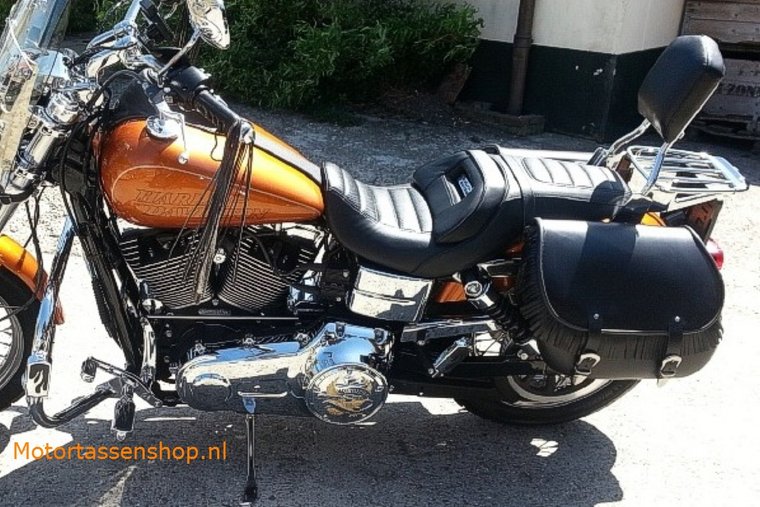 Harley Davidson Dyna met motortas, zwart, 2x27L, G5501s