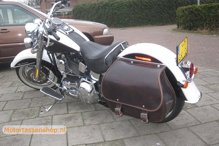 Harley Davidson Softail Bigbag, bruin nerfleder, 40 L, J5901b