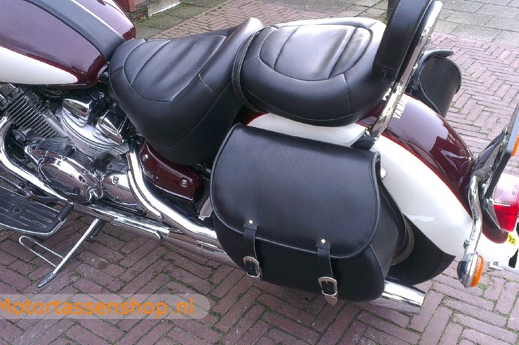 Yamaha Royal, Classic motortas, zwart nerfleder, 2x27L, G5501z