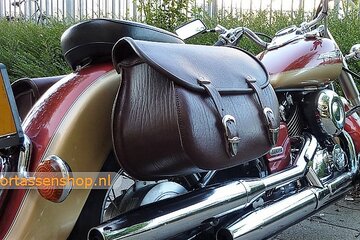 Yamaha met Classic 27 motortas, zwart nerfleder, 2 x27L, G5501zn