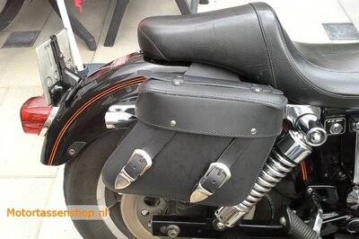 Harley Davidson Dyna motortas, zwart, 2x11 L, A5050